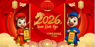 File ảnh Backdrop Happy New Year 2026 file corel #13 (gốc) in biển hiệu