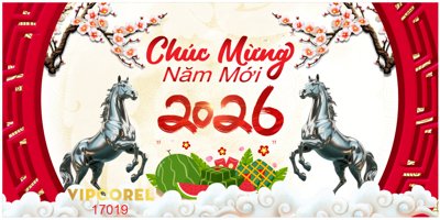 Tải về hình ảnh gốc Backdrop Happy New Year 2026 file corel #26 sắc nét