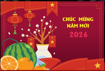 File gốc Backdrop Happy New Year 2026 file corel #3 (phiên bản chuẩn) để in ấn