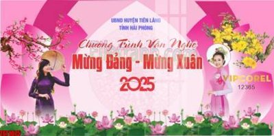 File tranh file in banner tết 2025 phông tết tất niên khai xuân chúc mừng năm mới 2025 TET1075 (file gốc) chủ đề phong thủy