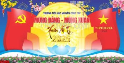 File tranh trang trí file in banner tết 2025 phông tết tất niên khai xuân chúc mừng năm mới 2025 TET1076 (file gốc)