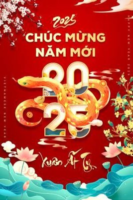 File gốc Background phông nền banner chúc mừng năm mới , tất niên tết 2025 TET1311 (in tráng gương) sang trọng
