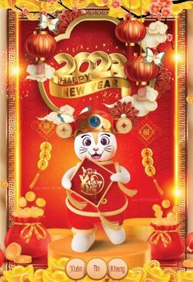 Tải về file tranh gốc Background phông nền banner chúc mừng năm mới , tất niên tết 2025 TET1333 (để in quảng cáo)