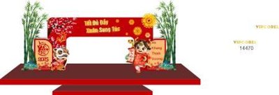 File gốc File check in decor backop trang trí cổng tết năm mới 2025 TET1438 (in mica) trang trí