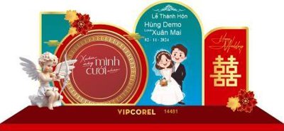 Download file gốc File check in decor backop trang trí cổng tết năm mới 2025 TET1449 (in mica) 3D