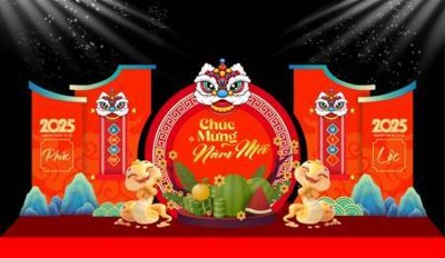 File gốc File backdrop decor check in xuân ất tỵ 2025 TET1720 (trang trí) phòng trẻ em