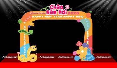 File tranh gốc File backdrop decor check in xuân ất tỵ 2025 TET1728 chủ đề hiện đại