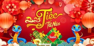 File PSD File phông nền tiệc tất niên tết 2025 Background backdrop chào xuân ất tỵ TET1771 (bản gốc) cho nhà in