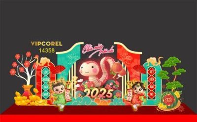 Hình ảnh file gốc File backdrop phông chúc mừng năm mới tết 2025 ất tỵ TET2000 (chất lượng cao)