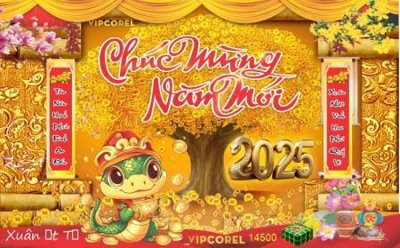File tranh File backdrop phông chúc mừng năm mới tết 2025 ất tỵ TET2011 (file gốc) chuẩn màu in