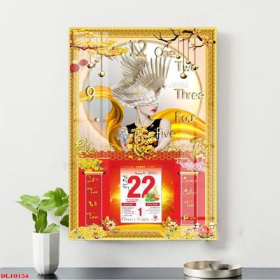 File gốc File in đốc lịch block lịch DL10154 (in mica) trang trí