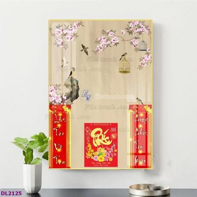 File gốc File in đốc lịch tết block lịch TDL2125 (in lụa) tranh phong thủy