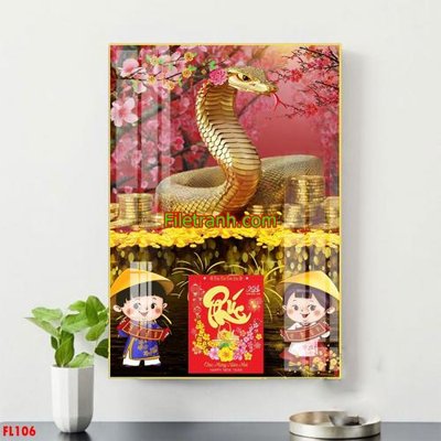 File in mica File in tranh đốc lịch tết block lịch FL106 (ảnh gốc) đẹp