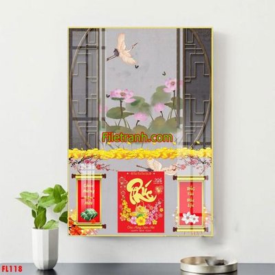 File gốc File in tranh đốc lịch tết block lịch FL118 (chuẩn CMYK) cho nhà in