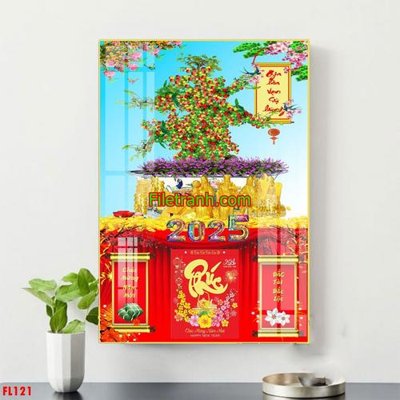 Tệp tin gốc File in tranh đốc lịch tết block lịch FL121 (dùng cho in ấn) chuyên nghiệp