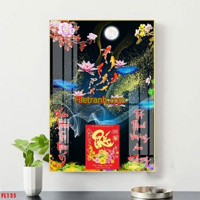 Ảnh gốc File in tranh đốc lịch tết block lịch FL135 (độ nét cao) in tráng gương