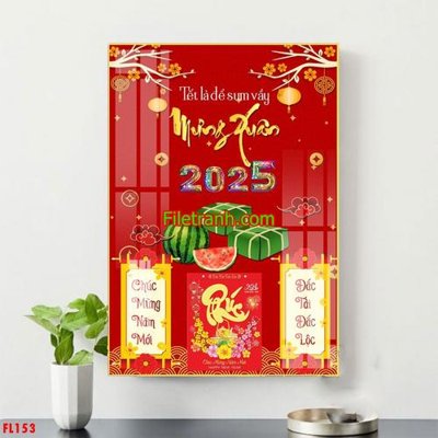 File in trần File in tranh đốc lịch tết block lịch FL153 (file gốc) chủ đề vũ trụ