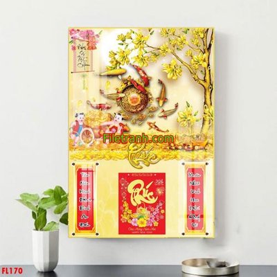 File tranh ảnh gốc File in tranh đốc lịch tết block lịch FL170 dùng cho in khổ lớn