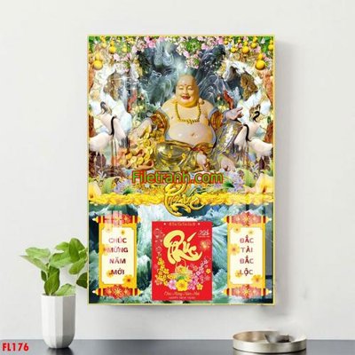 Tải file gốc File in tranh đốc lịch tết block lịch FL176 (in khổ lớn) không mờ