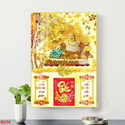 File tranh in mica File in tranh đốc lịch tết block lịch FL179 (độ phân giải cao)