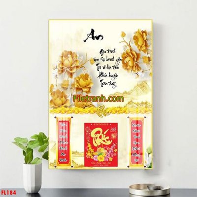 File gốc File in tranh đốc lịch tết block lịch FL184 (in ấn) màu sắc trung thực