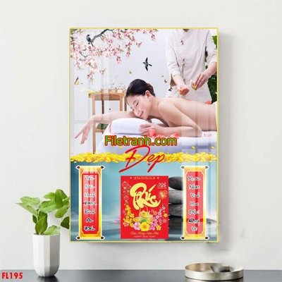 File PSD File in tranh đốc lịch tết block lịch FL195 (gốc) cho in quảng cáo