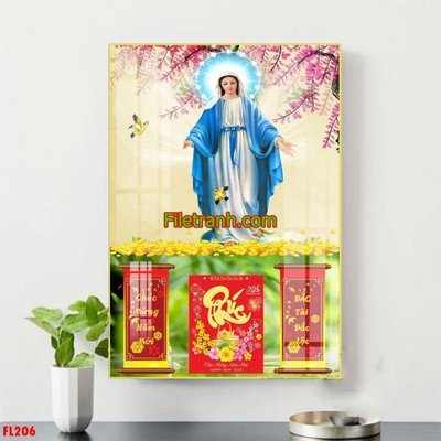 File ảnh File in tranh đốc lịch tết block lịch FL206 (gốc) trang trí khách sạn