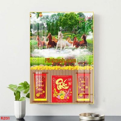 File tranh trang trí File in tranh đốc lịch tết block lịch FL231 (tải file gốc)