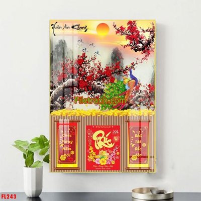 File tranh File in tranh đốc lịch tết block lịch FL243 (file gốc) chủ đề phong thủy