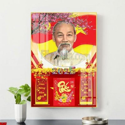 File in mica File in tranh đốc lịch tết 2025 block lịch bác hồ bác giáp bác trọng FL307 (bản gốc) làm vách ngăn