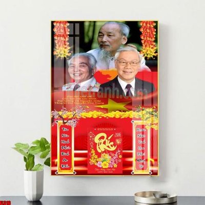 File in ấn File in tranh đốc lịch tết 2025 block lịch bác hồ bác giáp bác trọng FL316 (bản gốc) sắc nét