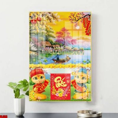 Download file File in tranh đốc lịch tết block lịch ất tỵ con rắn FL403 (gốc) cho xưởng in