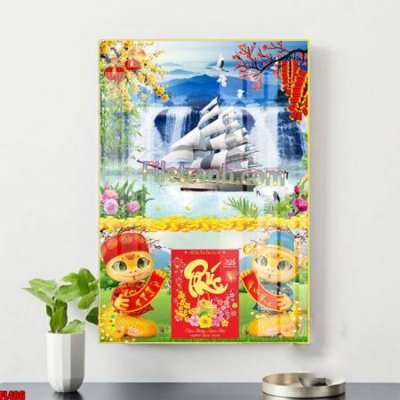 Tải về file tranh gốc File in tranh đốc lịch tết block lịch ất tỵ con rắn FL406 (để in quảng cáo)