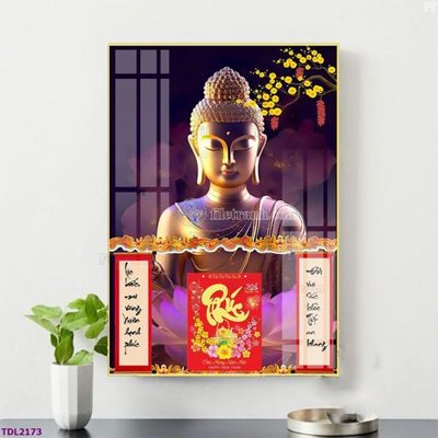 File tranh File in đốc lịch tết block lịch TDL2173 (gốc) in trên kính