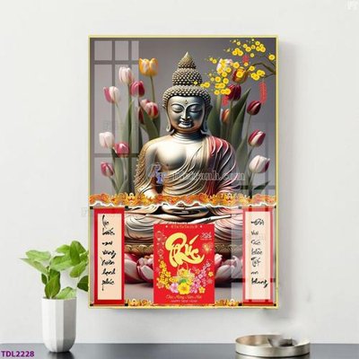 Download file gốc File in đốc lịch tết block lịch TDL2228 (in lụa) hoa lá