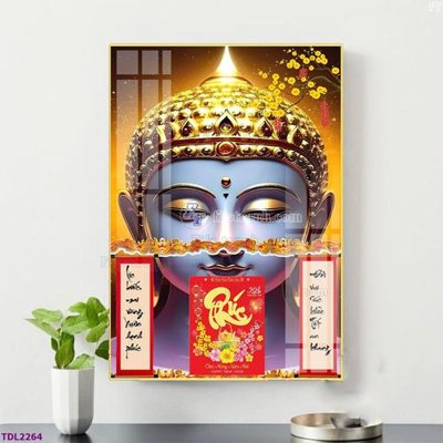 File gốc File in đốc lịch tết block lịch TDL2264 (in lụa) hoa văn cổ điển