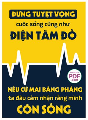 File gốc Đừng tuyệt vọng cuộc sống cũng như điện tâm đồ (in ấn) màu sắc trung thực