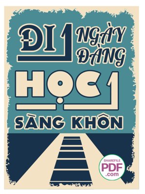 File gốc Đi một ngày đàng học một sàng khôn file vector PDF (ảnh chi tiết) để in ấn