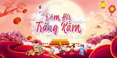 File tranh 28+ Backdrop trung thu (18) (bản gốc) treo tường