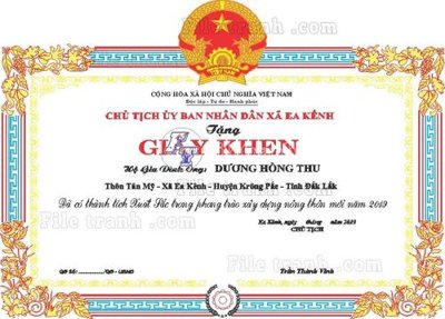 File tranh PSD 35+ Giay khen file corel (32) chất lượng cao