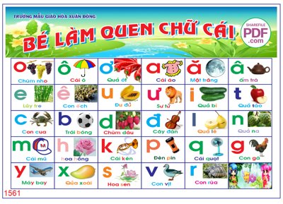 File PSD Bé làm quen chữ cái - trường mẫu giáo file PDF & CDR (nguyên bản) cho thiết kế