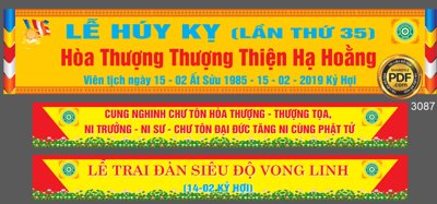 File gốc Băng rôn Lễ trai đàn siêu độ vong linh - Lễ Húy Kỵ file Corel (trang trí) cho phòng khách