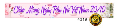 File in mica Băng rôn chào mừng ngày phụ nữ VN 20/10 #3 file corel (bản gốc) siêu trong