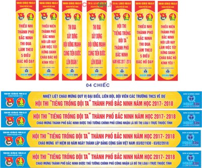 File PSD Băng rôn hội thi "Tiếng trống đội ta" T.P Bắc Ninh (chất lượng in ấn)