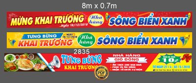 File gốc Băng rôn khai trương nhà hàng file coreldraw (dành cho trang trí nội thất)