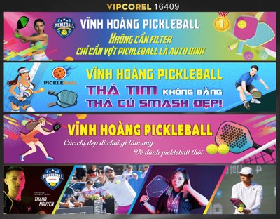 Tải file Băng rôn slogan Pickleball Vĩnh Hoàng file corel (gốc) in ấn ngay lập tức