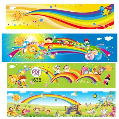 Tải về hình ảnh gốc Băng rôn tranh ảnh trang trí mầm non #18 file PDF & CDR sắc nét