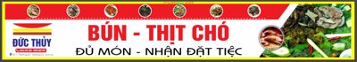Hình ảnh file gốc Bảng biển Bún thịt chó đủ món - đặt tiệc file CDR (chất lượng cao)