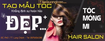 File gốc Bảng biển tạo mẫu tóc đẹp - Phun Xăm Dung Dung file CDR (PNG) chất lượng cao