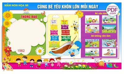 Tải file gốc Bảng cùng bé yêu khôn lớn mỗi ngày file PDF & CDR (in khổ lớn) quảng cáo